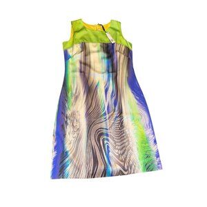 Elie Tahari Womens Abstract Multicolor Sheath Dress Size 8 NWT $448